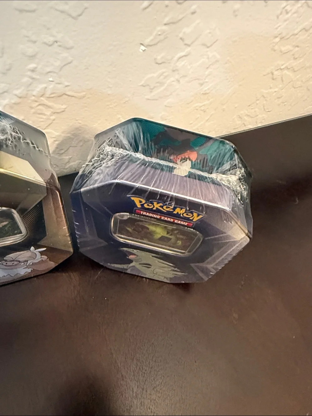 Set of 2 Pokemon Whammy Tins - Brown Slaking  & Blue Tyranitar